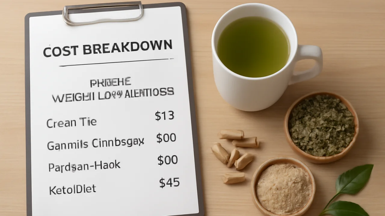 Cost Breakdown of Herbal Weight-Loss Methods – illustrative image